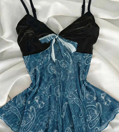 Teal Paisley