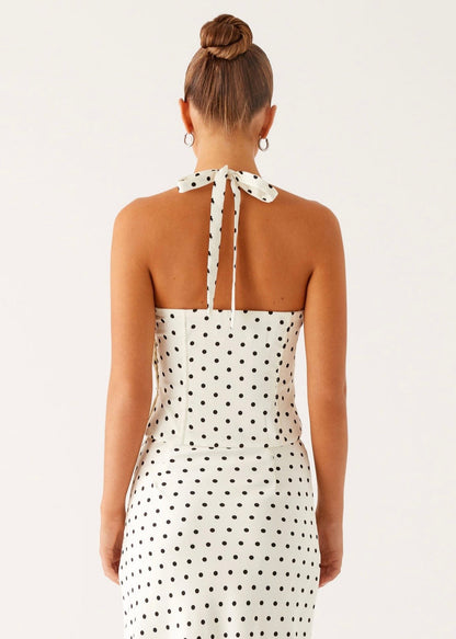 White Polka Dot