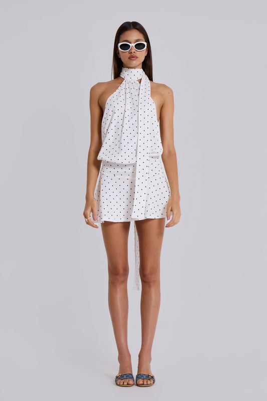 White Polka Dot