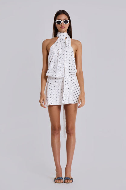 White Polka Dot