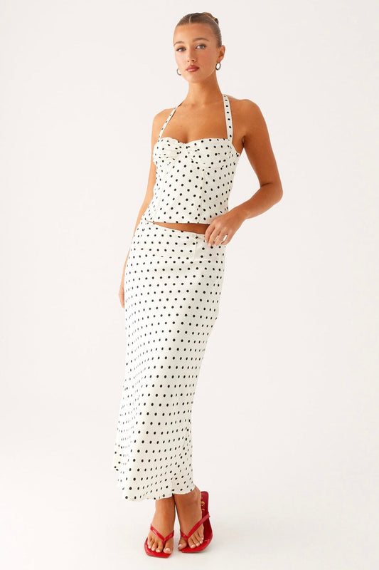 White Polka Dot