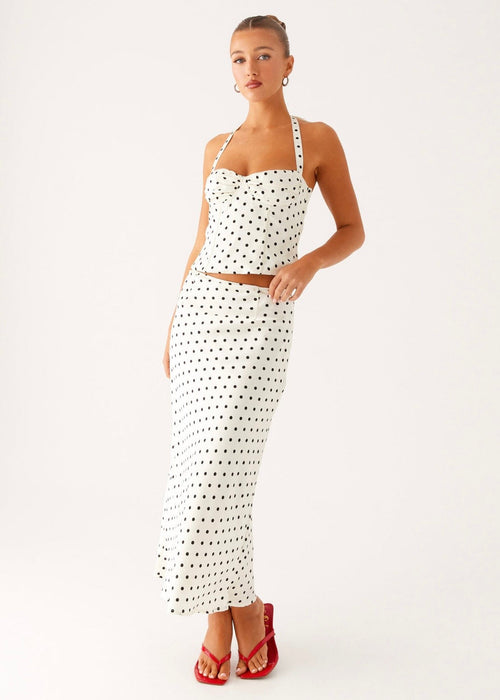White Polka Dot