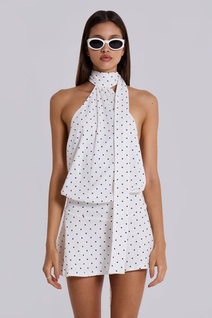 White Polka Dot