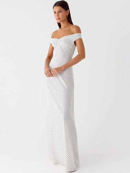White Polka Dot