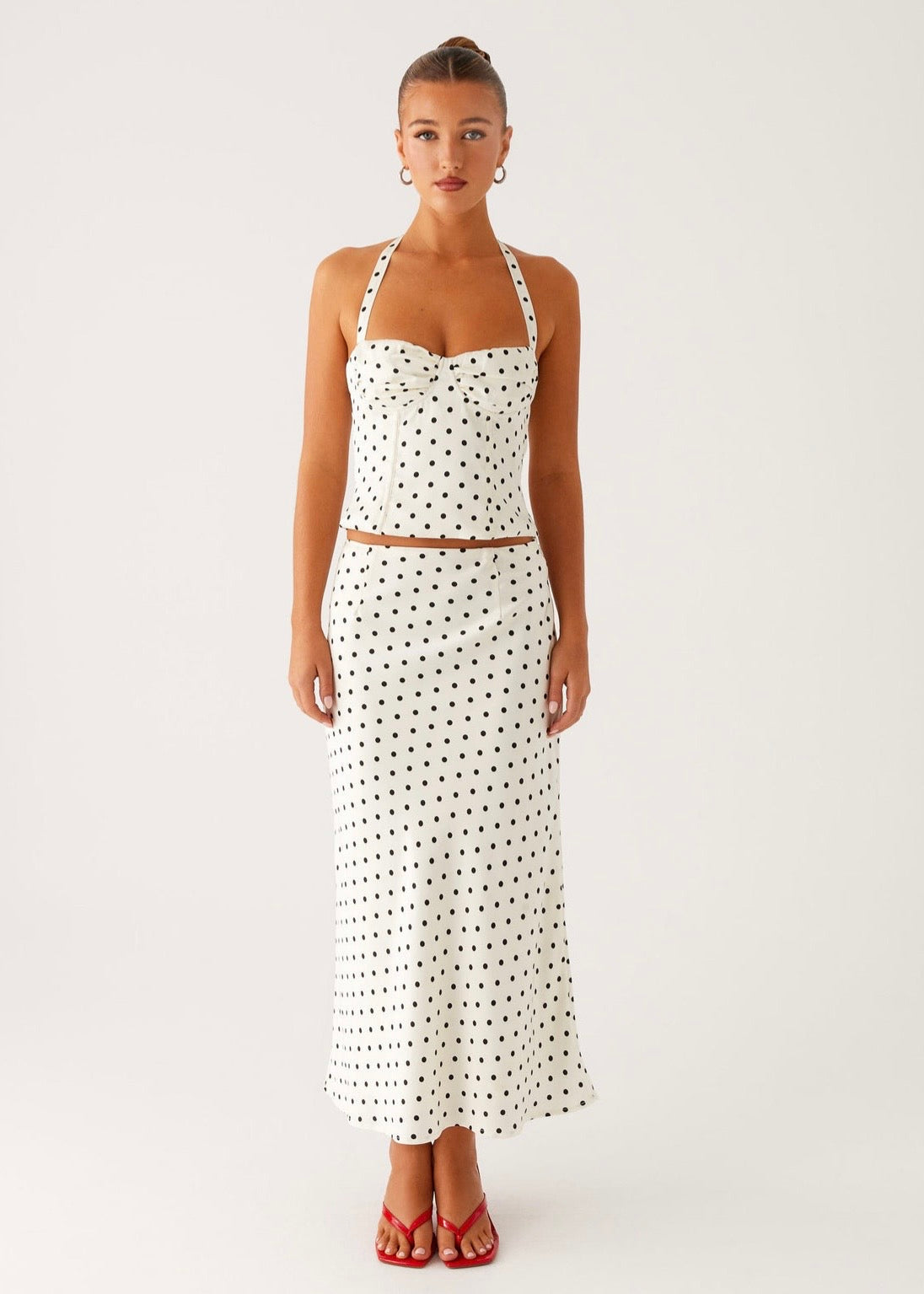 White Polka Dot
