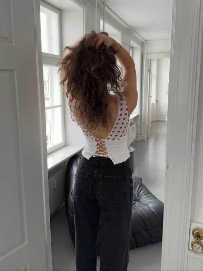 White Polka Dot