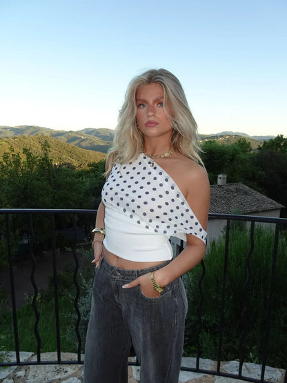 White Polka Dot