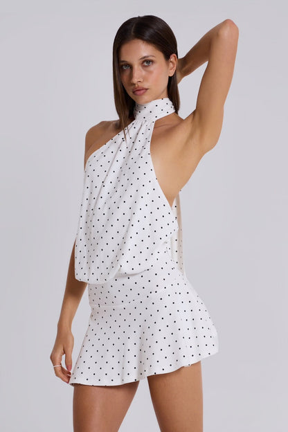 White Polka Dot