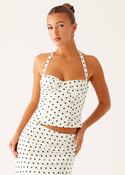White Polka Dot