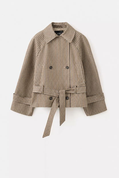 Adèle Check Belted Trench