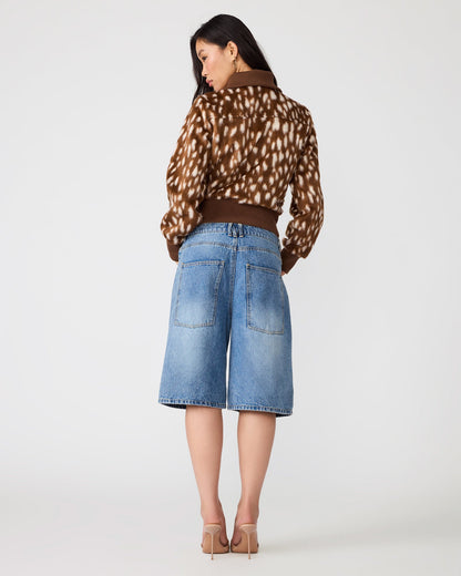 Abstract dot zip-up jacket