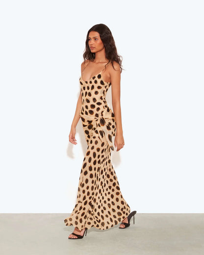 LEOPARD TIE MAXI DRESS — image 2