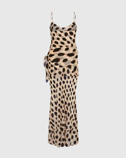 LEOPARD TIE MAXI DRESS — image 5