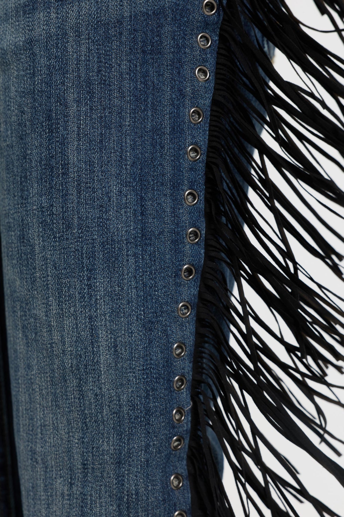 Sierra jeans, side eyelet and fringe detail