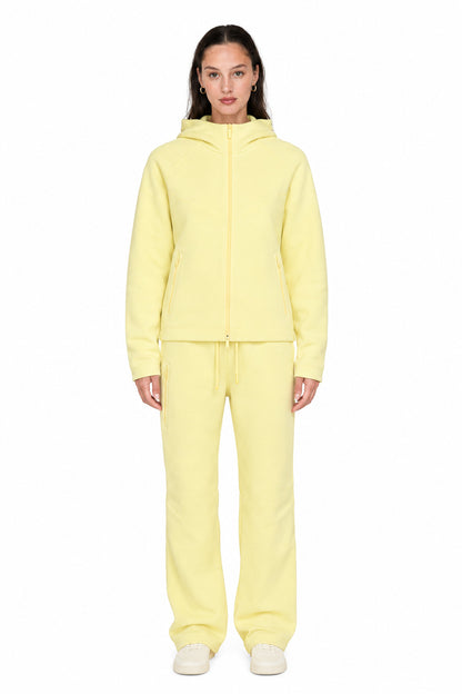 Solène citron fleece set, front view