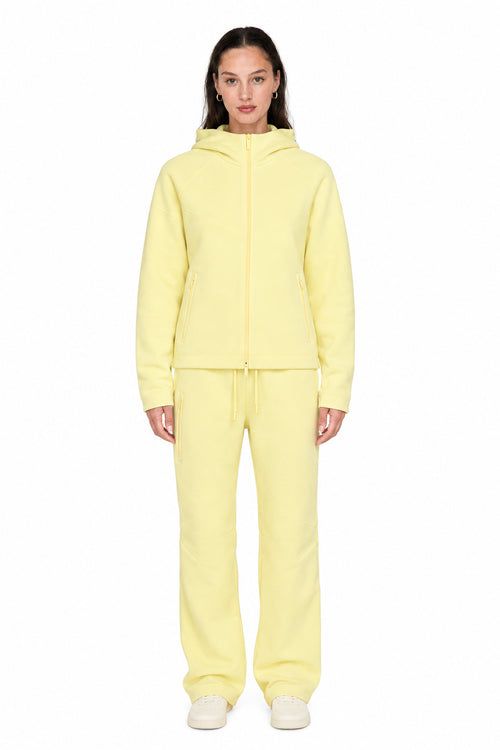 Solène citron fleece set, front view