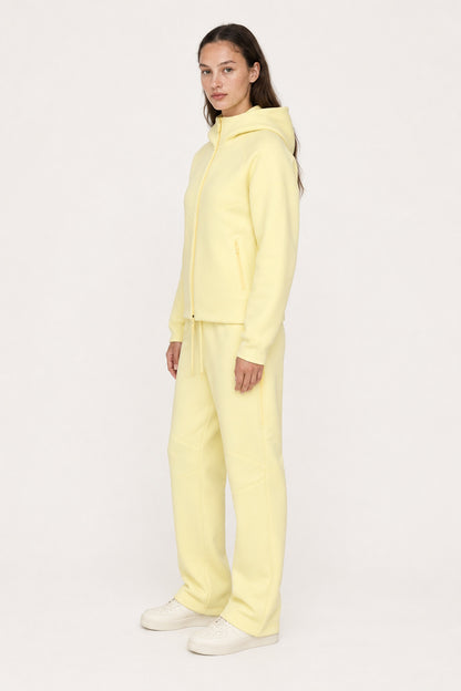 Solène citron fleece set, side view